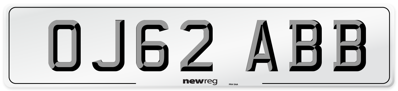 OJ62 ABB Number Plate from New Reg